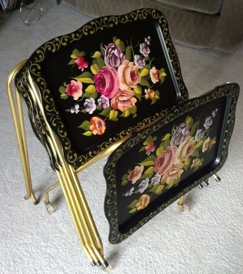 Vintage metal trays