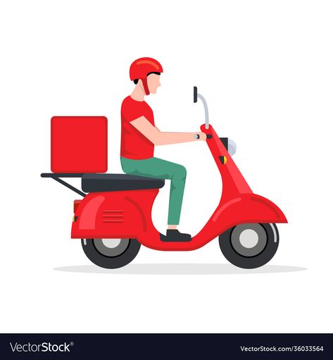 Scooter Bike, Logo Icon, Delivery Man, Logo Icons, Transparent Png, Png Images, Print On Demand, Vector Images, Illustrator