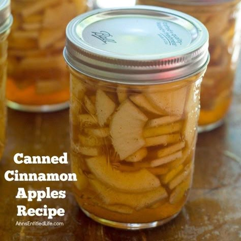 Spiced Apples Recipe, Cinnamon Apples Recipe, Apple Slice Recipe, Apple Cinnamon Recipes, Canning Apples, Canning Peaches, Fall Apple Recipes, Pressure Canning Recipes, Canning Fruit