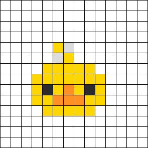 Hama Beads Small Animals, Small Beading Patterns, Pixel Art Pattern Small Cute, Easy Pixel Art Cute Animals, Perler Bead Patterns Duck, Pixel Art Grid Easy Small Cute, Pixel Art Easy Small Cute, Small Easy Perler Bead Patterns, Small Perler Patterns