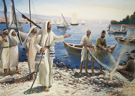 Christ Calling Two Disciples Jw Images, Pictures Of Christ, Lds Art, Bible Pictures, Prince Of Peace, Promised Land, Biblical Art, Jesus Christus, Watch Tower