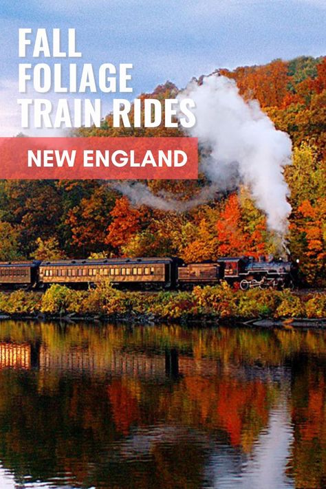 A fall foliage train ride is an amazing way to explore New England with kids! Hop on one of these vintage railways and soar through dramatic landscapes in New York, New Hampshire, and Connecticut. Each presents its own colorful adventure for families! New England Foliage, Fall Foliage Trips, Fall Foliage Road Trips, Maine In The Fall, Vermont Vacation, Scenic Train Rides, New England Road Trip, Fall Road Trip, East Coast Travel