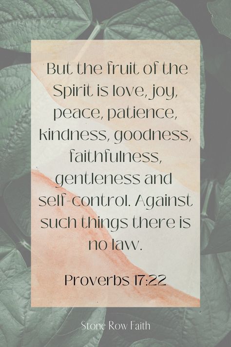 Fruit Of The Spirit Scripture, You Will Know Them By Their Fruit Jesus, Fruitful Quotes, Proverbs 17 22, Fruit Quotes, Sermon Ideas, Jesus Aesthetic, Proverbs 17, Ladies Tea