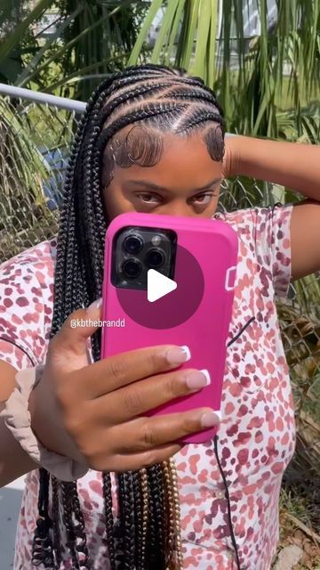 Half Cornrows Half Box Braids Black Women, Braids In The Front Knotless In The Back, Cornrows And Box Braids Hairstyles, Quick Braiding Hairstyles For Black Hair, Scalp Braids For Black Women, Quick Braided Hairstyles For Black Women, Big Twist Braids, Big Braids Hairstyles, Big Twist Braids Hairstyles