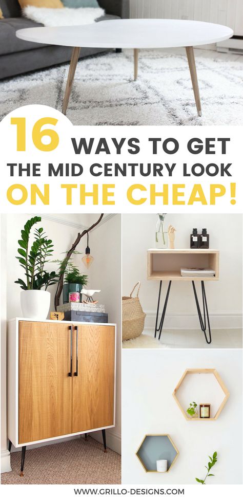 These DIY Mid-Century furniture ideas are a great way to add style to your home without breaking the bank! Mid Century Furniture Diy, Diy Midcentury, Diy Mid Century, Midcentury Furniture, Vintage Industrial Furniture, Design Room, Mid Century Modern Decor, Easy Home Decor, Design Living Room