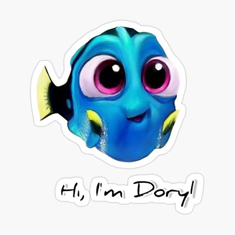 Baby Dory, Scrapbook Stickers Printable, Finding Dory, Stickers For Sale, Weird Animals, Jacket Design, Scrapbook Stickers, Printable Stickers, Tattoo Design