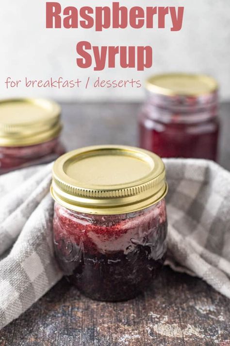 Raspberry Syrup Black Raspberry Syrup Recipe, Black Raspberry Syrup, Raspberry Syrup For Pancakes, Canning Raspberry Syrup, Raspberry Pancake Syrup, Raspberry Syrup Recipe Canning, Raspberry Syrup Recipe, Homemade Raspberry Syrup, Huckleberry Recipes