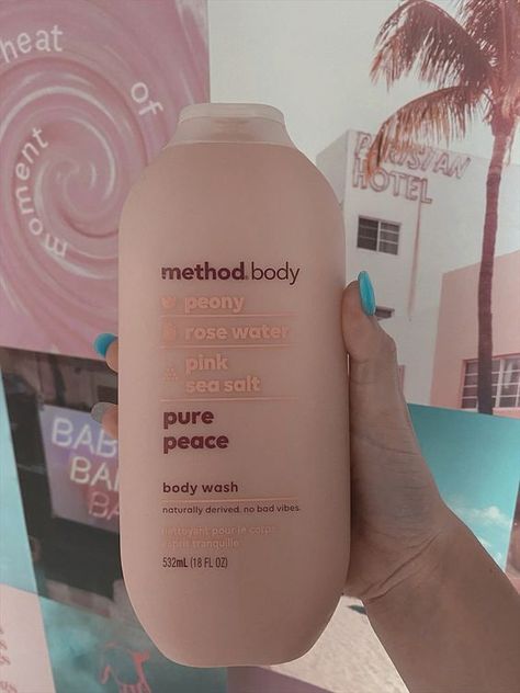 I highly recommend this body wash. It smells so nice and sweet, it last all day. Method Body Products, Aesthetic Bath Products, Body Moisturizer Aesthetic, Body Wash Women, Aesthetic Body Care Products, Body Soap Aesthetic, Method Bodywash, Shower Aesthetic Products, Method Body Wash Aesthetic