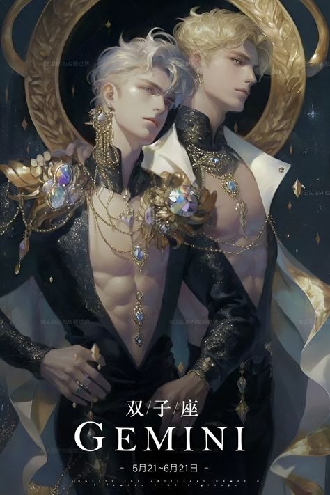 Gothic Female, 12 Cung Hoàng Đạo, Gemini Art, Zodiac Characters, Concept Art Character, Cool Anime Guys, 12 Zodiac, 12 Zodiac Signs, Zodiac Art