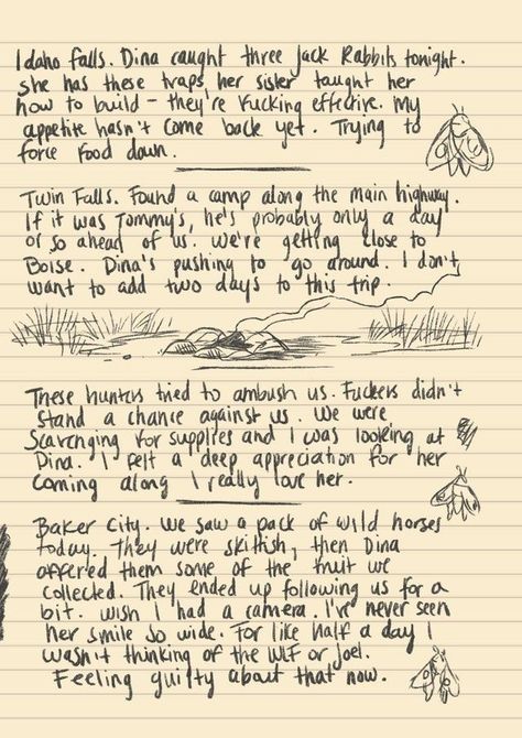 Ellie Journal Tlou2, Ellie's Notebook The Last Of Us, Ellie Notebook The Last Of Us, Ellie’s Notebook, Ellie Journal, Game Journal, Endure And Survive, Kaptan Jack Sparrow, The Last Of Us2