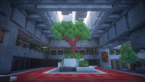 Minecraft Brutalist Architecture, Storage Building Minecraft, Minecraft Brutalist, Storage Minecraft, Minecraft Lab, Minecraft Storage Room Ideas, Minecraft Storage Room, Minecraft Storage, Minecraft Underground