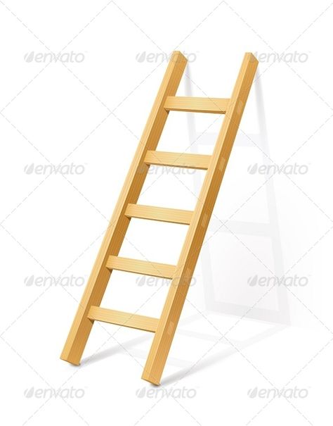 Ladder Drawing, Lights Drawing, Wooden Step Ladder, Transparent Objects, Wooden Steps, Wooden Ladder, Step Ladder, Background For Photography, Icon Illustration