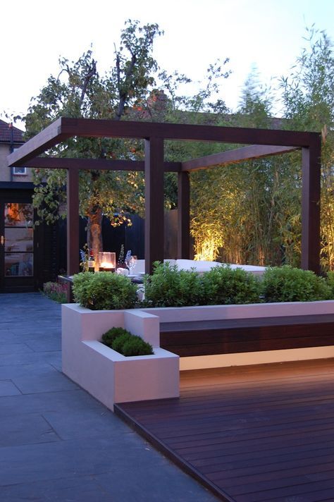 Pergola Modern, Moderne Have, Modern Pergola, Modern Garden Design, Backyard Pergola, Garden Gazebo, Contemporary Garden, Web Images, Flower Gardens