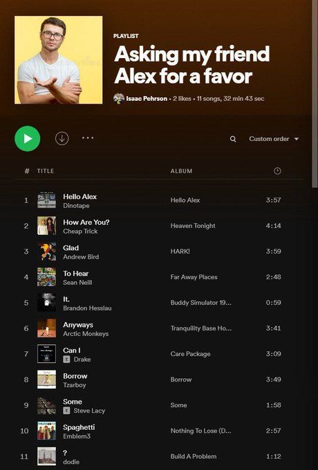 Weird Spotify Playlists, Funny Spotify Playlist, Spotify Funny, Best Spotify Playlists, Black Color Hairstyles, Hairstyles Black Hair, Color Hairstyles, Spotify Playlists, Music Memes