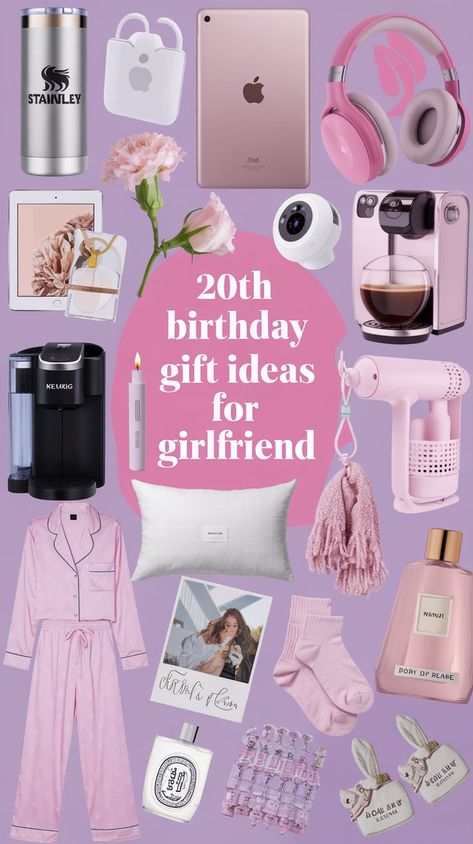 👧Looking for the perfect gift for your girlfriend's 20th birthday? From personalized keepsakes to fun and trendy presents, find the best ideas to make her feel special on her big day.   #18yearold#19th#20thBirthday#BirthdayGiftsForHer#GiftsForGirlfriend 20th Birthday Gifts For Girlfriend, 20 Presents For 20th Birthday, 20th Birthday Gift Ideas, Full Length Mirror With Led Lights, Metal Utility Cart, Gift Ideas For Your Girlfriend, Ideas For Your Girlfriend, Pompom Keychain, Hp Sprocket