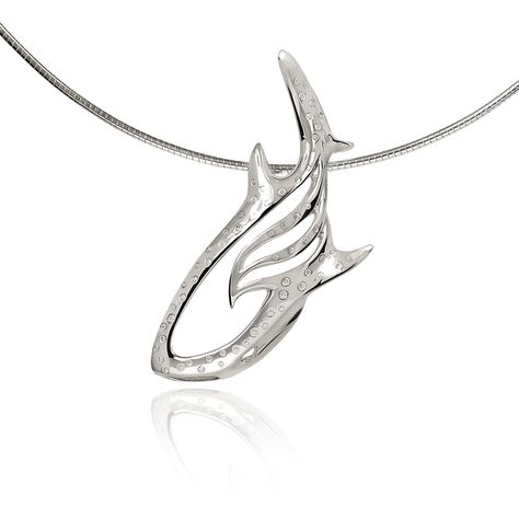 PRICES MAY VARY. WHALE SHARK GIFTS FOR SHARK LOVERS - These gentle giants swim peacefully across our vast oceans. Unlike Jaws, whale sharks have very small teeth and are no threat to humans. Artist Roland St John's hand-crafted, 3D sterling design makes an original, unique shark gift. This beautiful realistic whale shark design makes it a great gift idea for your scuba diving friends. This is an incredibly special gift for any animal lover. Big Blue Aquatic Gifts offers shark accessories for any Hammerhead Shark Necklace, Shark Accessories, Shark In The Ocean, Shark Pendant, Shark Gifts, Shark Necklace, Shark Lover, Nickel Free Jewelry, Incredible Creatures