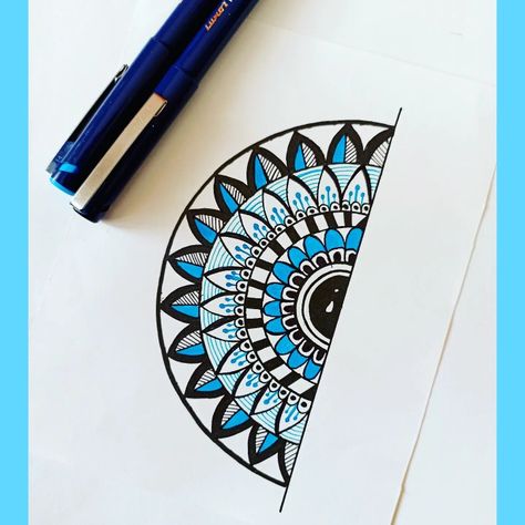 Mandala Drawing With Color, Easy Colourful Mandala Drawing, Colour Ful Mandala Art Easy, Very Simple Mandala Art, Mandala Art Colorful Patterns Easy, Mandala Art Small Design, Coloured Mandala Drawing, Easy Small Mandala Art, Basic Mandala Design