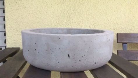 s 20 easy concrete projects that anyone can make, Super Easy Concrete Bowl Moss Bowls, Concrete Candle Holders Diy, Printed Concrete, Concrete Stool, Rustic Cake Stands, Tattoo Plant, Garden Spheres, Concrete Stepping Stones, Cement Molds