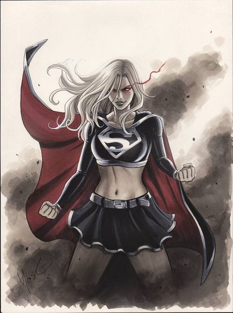 Dark Supergirl by Protokitty on DeviantArt Dark Supergirl, Supergirl Costume, Supergirl Comic, Dc Comics Girls, Supergirl Dc, Batman Returns, Bd Comics, Marvel Vs Dc, Dc Comics Characters