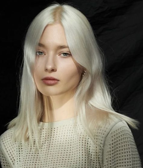 White Hair White Eyebrows, Platinum Blonde Face Claim, White Hair Woman, White Haired Girl, Targaryen Face Claim, Visual Girl, Natural White Hair, Nordic Blonde, Blonde Brown Eyes