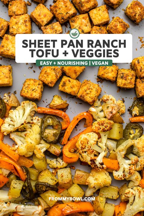 Crispy Baked Tofu, Gluten Free Meal Prep, Garlic Ranch, Roasted Vegetables Oven, Seasoned Veggies, Vegan Bbq, Weekend Dinner, Baked Vegetables, Baked Tofu