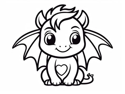 illustration of Charming dragon valentine coloring Dragon Valentine, Whimsical Dragon, Cricut Animals, Valentines Day Coloring Page, Valentine Coloring Pages, Dragon Coloring Page, Valentines Day Coloring, Valentine Coloring, Romantic Design