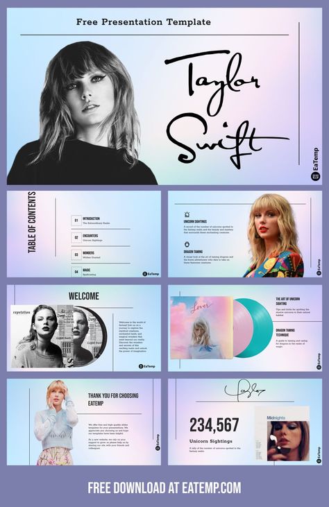 Taylor Swift PPT Presentation Template - Free PowerPoint Templates, Google Slides, Figma Deck And Resume Taylor Swift Google Slides Template, Taylor Swift Ppt Template, Taylor Swift Presentation Template, Taylor Swift Powerpoint Template, Taylor Swift Powerpoint, Google Presentation Design, Car Permit, Taylor Swift Template, Google Slides Ideas