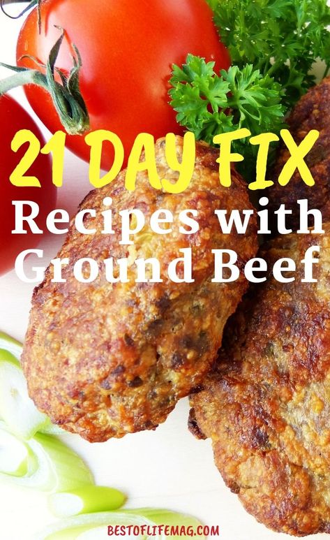 Ground beef recipes are full of flavor and help keep you full and these 21 Day Fix recipes with ground beef are no exception. 21 Day Fix Recipes | Weight Loss Recipes | Healthy Recipes | Ground Beef Recipes | Healthy Recipes | Beachbody Recipes #weightloss #21dayfix 21 Day Fix Recipes, 21 Day Meal Plan, 21 Day Fix Diet, Healthy Ground Turkey, Ground Beef Recipe, Breakfast Crockpot Recipes, Recipes With Ground Beef, 21 Day Fix Meal Plan, Beachbody Recipes