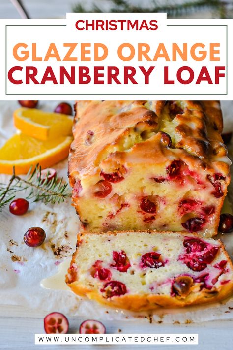 An image of Glazed Orange Cranberry Loaf on a white table Cranberry And Orange Loaf Cake, Cranberry Orange Yogurt Bread, Cranberry Orange Breakfast Bread, Sour Dough Cranberry Orange Bread, Orange Cranberry Pound Cake Recipe, Easy Orange Cranberry Bread, Best Orange Cranberry Bread, Cranberry Orange Bread Healthy, Cranberry Orange Loaf Recipe