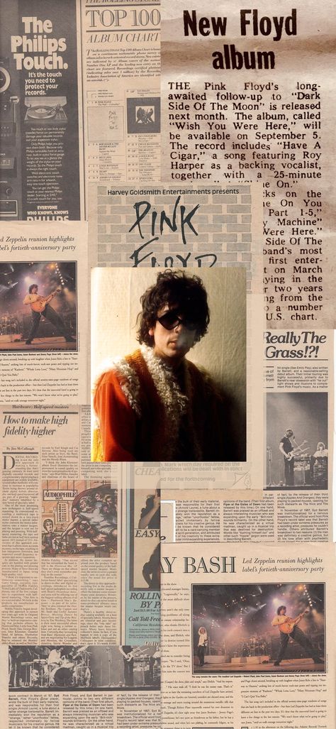 Pink Floyd Syd Barrett Newspaper Wallpaper Pink Floyd Phone Wallpaper, Syd Barrett Wallpaper, Pink Floyd Aesthetic Wallpaper, Pink Floyd Wallpaper 4k, Pink Floyd Background, Pink Floyd Wallpaper Iphone, Pink Floyd Aesthetic, Pink Floyd Quotes, Newspaper Wallpaper