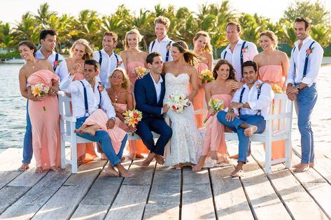 Groomsmen Attire Beach Wedding, Wedding Bridal Party Photos, Beach Wedding Men, Beach Wedding Groomsmen, Belize Beach, Bridal Parties Colors, Wedding Groomsmen Attire, Beach Wedding Attire, Beach Wedding Colors