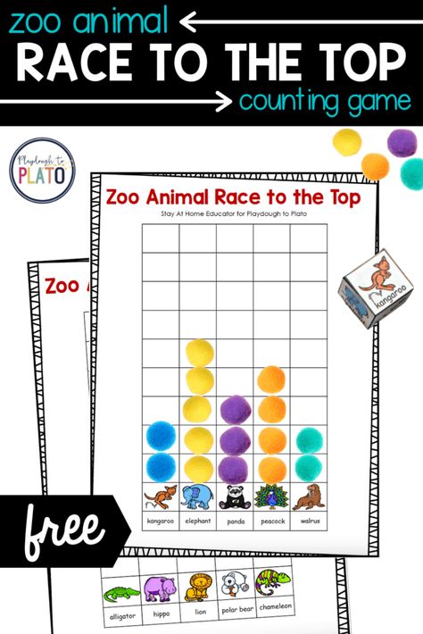 Animal Learning Activities, Zoo Activities Preschool, Zoo Lessons, Preschool Zoo Theme, Free Math Centers, Race To The Top, Zoo Preschool, Stem Centers, Zoo Activities