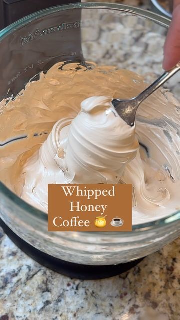 Whipped Honey Coffee Recipe, Whipped Honey Latte, Whipped Honey Coffee, Honey Iced Coffee Recipe, Honey Coffee Recipe, Iced Instant Coffee Recipe, How To Make Whipped Coffee, Whipped Honey Recipe, Hot Coffee Recipes At Home Easy