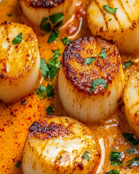 Spicy Coconut Curry Scallops Recipe - A delicious blend of tender scallops, rich coconut milk, and aromatic spices for a perfect dinner. Japanese Scallop Recipes, Curry Scallops Recipe, Scallops Dinner Ideas, Curry Scallops, Coconut Scallops, Spicy Coconut Curry, Scallop Recipe, Frozen Scallops, Red Curry Sauce