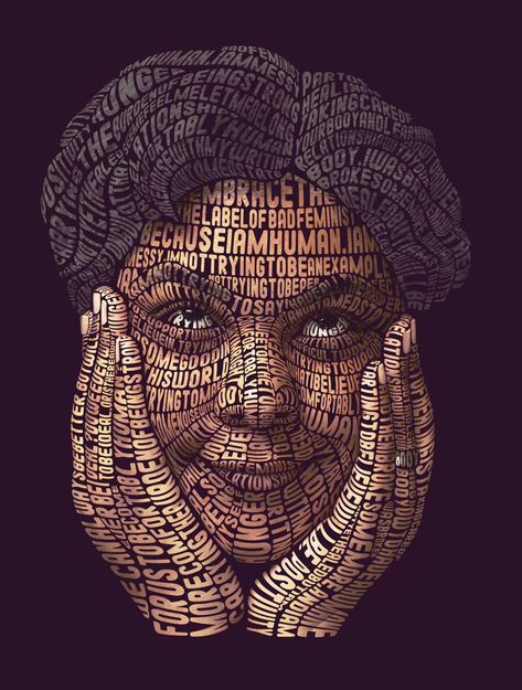 Portrait Typography, Sean Williams, Thoughtful Art, Typographic Portrait, Typography Portrait, Text Portrait, Boho Lamp, Beginner Photo Editing, Word Art Design