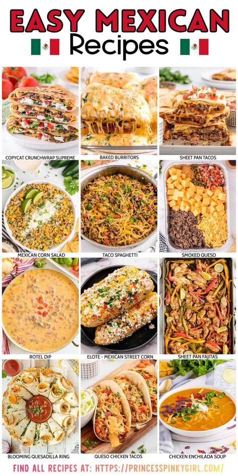 25 Easy Mexican Recipes Easy Delicious Mexican Dinners, Mexican Recipes For Potluck, Easy Mexican Food Recipes For A Crowd, Mexican Noodles Recipes, Mexican Get Together, Mexican Main Dishes For Party, Latin Food Recipes Mexico, Mexican Food Easy Dinners, Mexican For Two