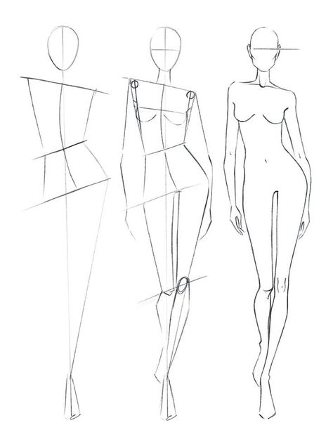 How To Draw For Fashion Design, Simple Fashion Figure Sketches, Step By Step Fashion Sketches, Modeling Sketches Fashion, Fashion Design Body Sketch How To Draw, Fashion Croquis Step By Step, Figure Drawing Steps Reference, How To Draw A Model Body Fashion Figures, Drawing Figures Tutorial