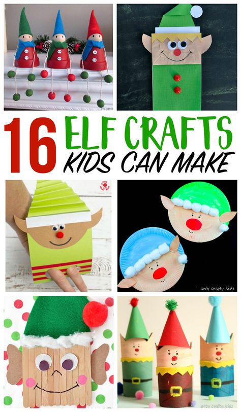 ELF CRAFTS FOR KIDS Elf On The Shelf Crafts Preschool, Elf Crafts For Toddlers, Elf Crafts For Preschoolers, Paper Plate Elf, Elf Crafts For Kids, Elf Craft For Kids, Crafts For Kids Christmas, Elf Craft, Elf Stuff