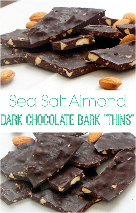 Two Years, My Angel {Recipe: Sea Salt Almond Dark Chocolate Bark "Thins"} - Lemons + Zest Bark Recipes Christmas, Chocolate Bark Recipes, Red Breakfast, Dark Chocolate Almond Bark, Christmas Bark Recipes, French Logo, Bark Recipes, Dark Chocolate Bark, Chocolate Bark Recipe