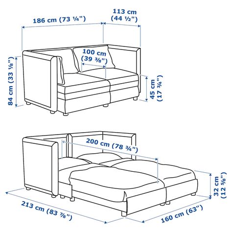 VALLENTUNA 2er-Sitzelement mit 2 Bettsofas - Kelinge anthrazit - IKEA Deutschland Ikea Vallentuna, Ikea Bank, Comfy Reading, Flexible Furniture, Steel Bed, Ikea Family, Bed Slats, Reading Corner, Smart Storage