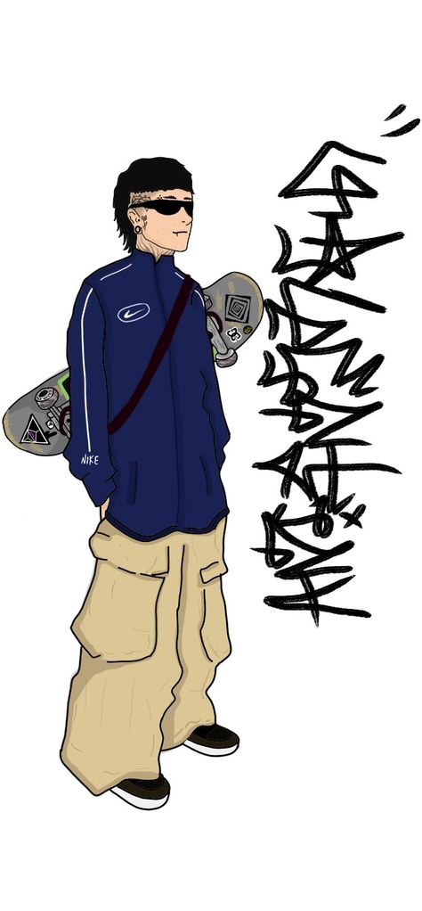 Graffiti Character Drawing, Street Wear Art Drawing, Skate Graffiti Street Art, Skater Art Style, Graffiti Drawing Characters, Street Wear Drawing, Skater Boy Drawing, Skater Art Drawing, Street Style Drawing