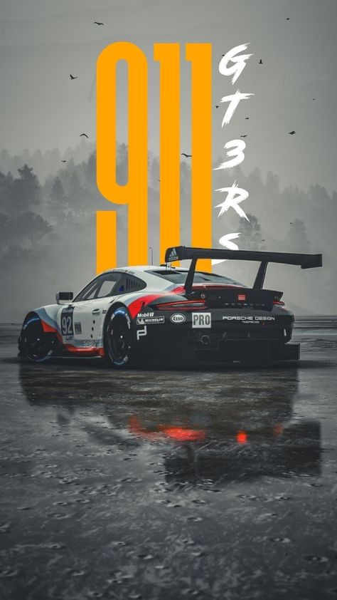 Porsche 911gt3 Wallpaper, Racing Car Wallpaper, Porsche Iphone Wallpaper, Car Poster Design, Porche Car, Nissan Gtr Wallpapers, Porsche Gt3 Rs, Tipografi 3d, Gt Racing