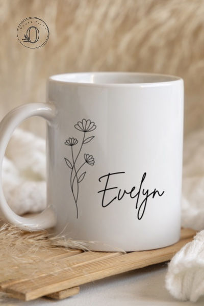 🎁Whether it’s for Christmas, birthdays, anniversaries, or any special occasion, our Personalized Floral Name Mug is the perfect gift for those who appreciate thoughtfulness and creativity. 

☑️Customize this mug with your recipient's name, floral design + select a colour for the design. 

✔️Product Details
▪️The design is professionally printed, offering a vibrant and long-lasting finish
▪️Made with durable white ceramic 


- Gifts for Coworkers
- Secret Santa Gift
- Gifts for Mom Aesthetic Mom, Name Flower, Name Mug, Secret Santa Gift, Ceramic Gifts, Personalized Coffee Mugs, Name Mugs, Christmas Gift Ideas, Birth Flower