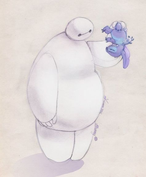 Baymax Art, Baymax Drawing, Big Hero 6 Comic, Funny Disney Characters, Tumblr Drawings, Disney Fanart, Bear Paintings, Cute Backgrounds For Phones, Disney Aesthetic