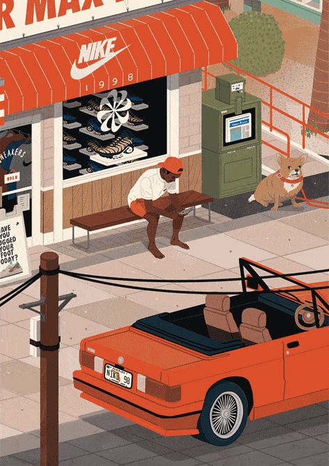 Joe Prytherch — Kamaal Williams - Mr Wu Mason London Illustration, Car Banner Gif, Clothing Animation, Mason London, London Illustration, Room Illustration, Car Banner, Lo-fi Aesthetic, Orange Car