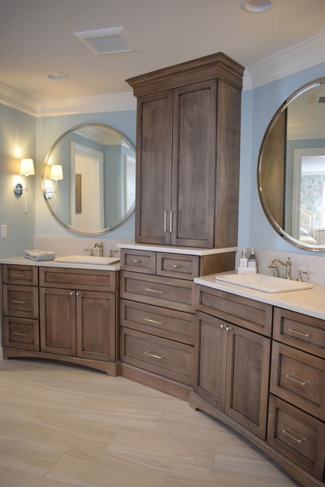 255112 – Maple/Ebony Glaze on Natural/Cascade Bathrooms With Wood Cabinets, Maple Wood Bathroom Vanity, Walnut Bathroom Cabinets Master Bath, Maple Bathroom Cabinets Master Baths, Saddle Brown Bathroom Vanity, Knotty Alder Bathroom Cabinets Master Bath, Bathroom Cabinet Colors, Wood Bathroom Cabinets, Built In Vanity