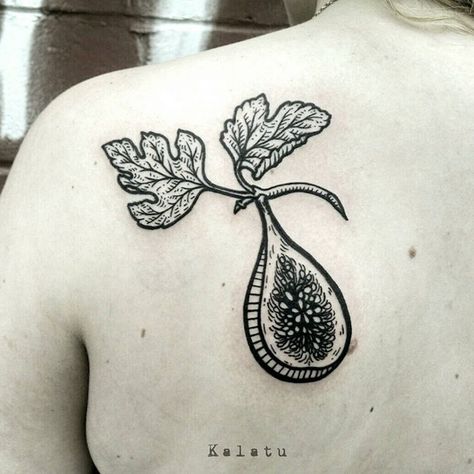 American Traditional Fig Tattoo, Fig Branch Tattoo, Botanical Woodcut, Fig Tree Tattoo, Emily Tattoo, Fig Tattoo, Brooklyn Tattoo, Etching Tattoo, Woodcut Tattoo