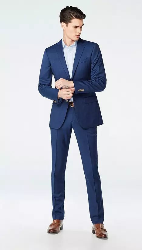 Mens Navy Suits, Businessmen Outfit, Mens Navy Suit Outfit, Navy Suit No Tie, Men’s Navy Suit, Blue Suit No Tie, Cocktail Dress Men, Suit Poses For Men, Blue Tuxedo For Men