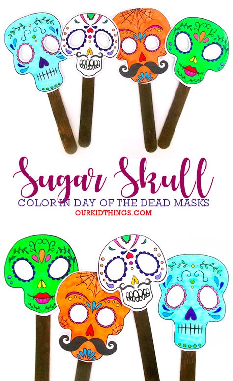 Sugar Skull Mask Craft Dia De Los Muertos For Kids, Dia De Muertos Crafts For Kids, Day Of The Dead Preschool Crafts, Day Of The Dead Crafts For Toddlers, Day Of The Dead Crafts For Kids, Dia De Los Muertos Crafts For Kids, Day Of The Dead Kids Crafts, Day Of The Dead Preschool Activities, Day Of The Dead Projects For Kids