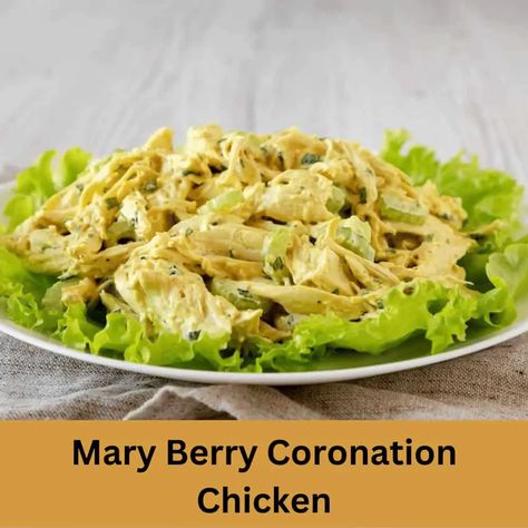 Mary Berry Coronation Chicken Easy Coronation Chicken Recipe, Coronation Chicken Recipe British, Coronation Chicken Sandwich, Coronation Chicken Recipe, Coronation Chicken Salad, Yellow Sauce, Pea And Mint Soup, Coronation Chicken, English Recipes